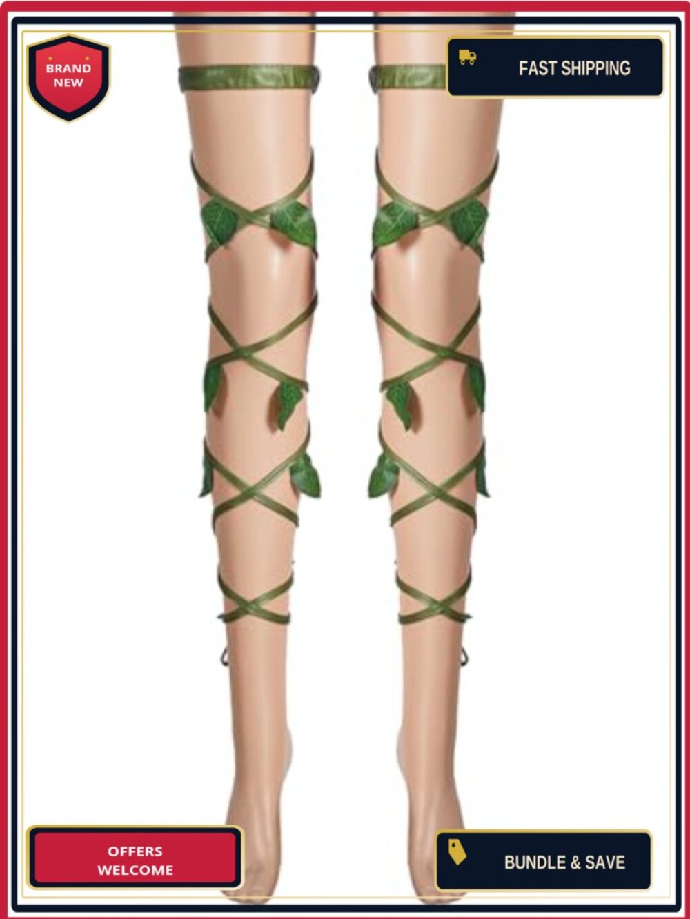 Patent Leather Garter Leg Wraps Festival Cosplay Costume Accessories